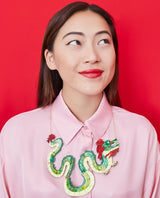 Green Dragon Guardian Spirit Statement Necklace