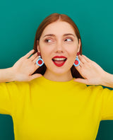 Hanging Vintage Christmas Ornament Earrings