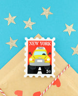 Hey! Taxi! Stamp Brooch