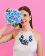 Hydrangea Blossoms in Unshoji’s temple garden Statement Necklace