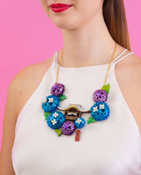 Hydrangea Blossoms in Unshoji’s temple garden Statement Necklace