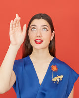 Icarus is Too Close to the Sun Double Brooch