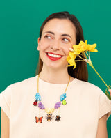 Insects in the Flowers Festival Necklace