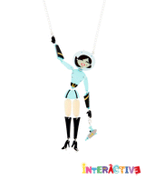 Intergalactic Space Girl Necklace -Interactive-