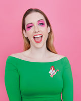 Kimber Rocking Out on the Keytar Brooch