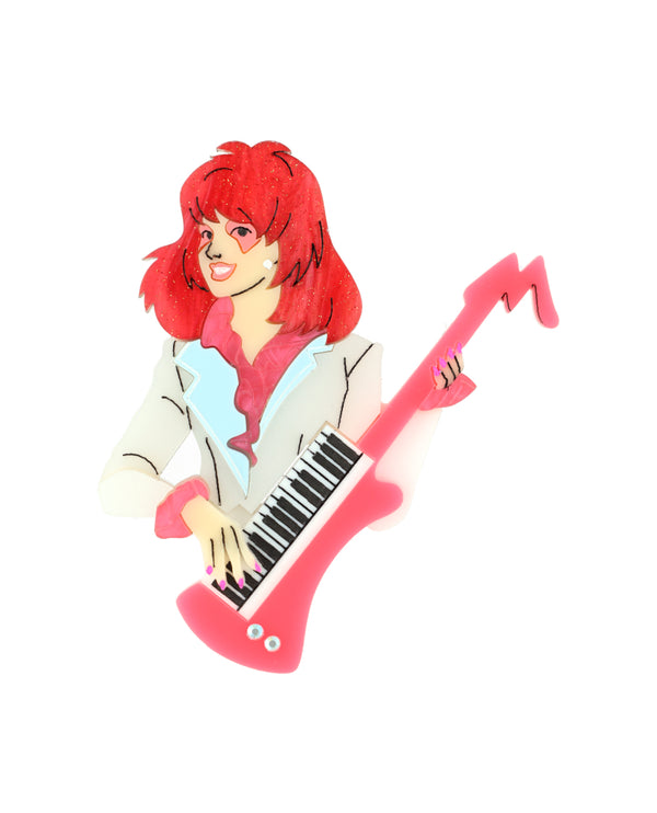 Kimber Rocking Out on the Keytar Brooch