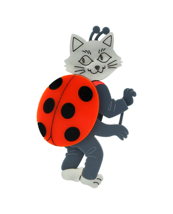 Kitty Ladybug Merlin Brooch