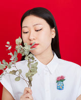 Kutani Vase Brooch -Interactive-