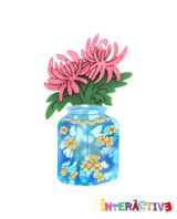 Kutani Vase Brooch -Interactive-