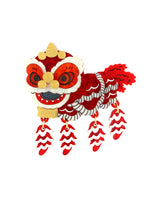 Lin the dancing lion brooch