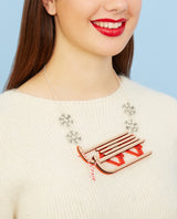 Little Wooden Sledge Necklace