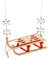 Little Wooden Sledge Necklace