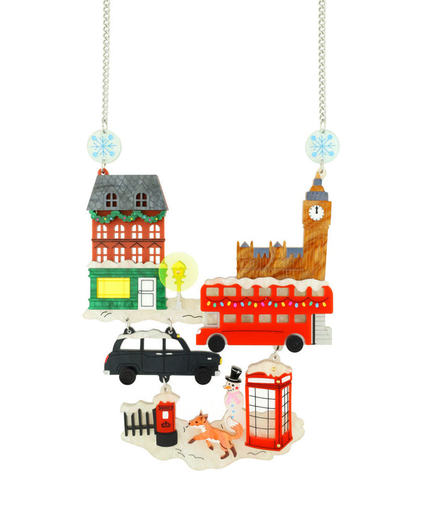 London Lights and Snowy Nights Statement Necklace