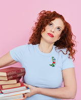 Long Neck Book-O-Saurus Brooch