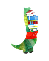 Long Neck Book-O-Saurus Brooch