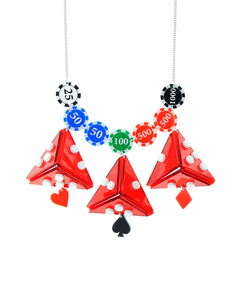 Lucky Dice Statement Necklace La Vidriola