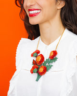 Magical Mexican Marigold Statement Necklace