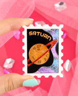 Magical Saturn Stamp Brooch