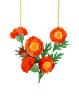Magical Mexican Marigold Statement Necklace