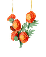Magical Mexican Marigold Statement Necklace