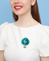 Majestic Peacock Statement Brooch