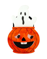 Many Faced Jack-O-Lantern Interactive Brooch