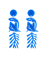 Matissian Forms in Blue Earrings