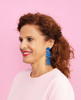 Matissian Forms in Blue Earrings