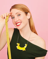 Measuring my Dachshund Necklace