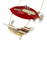 Mechanical Steampunk Zeppelin Statement Necklace