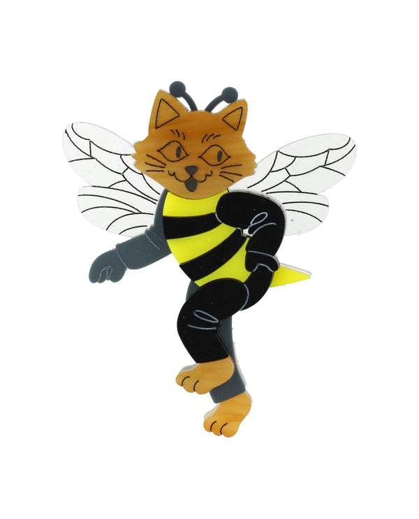 Meow! It’s Bee Cat Mavis! Brooch