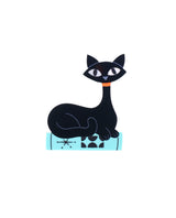 Mid Century Kitty Brooch