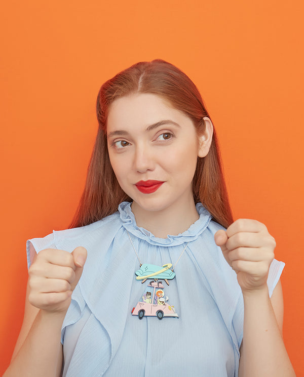 Moving In Our Space Car Necklace