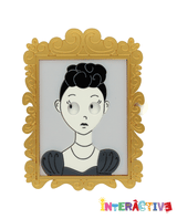 Moving Eyes in the Portrait Brooch -Interactive-