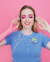 Music on the Go! Cassette Player Brooch -Interactive-