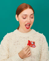 My Little Stocking Home Brooch -Interactive-