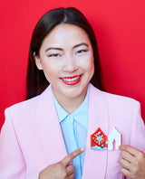 Open And See The Tightrope Performer! Brooch -interactive-