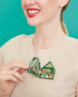 Open My Greenhouse Brooch -Interactive-