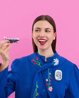 Open my Airplane Window Brooch -Interactive-