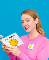 Open the Mr. Happy Book Brooch -Interactive-