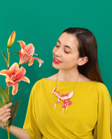 Orchid Mantis Elegance Necklace