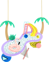 80’s Pool Party Statement Necklace