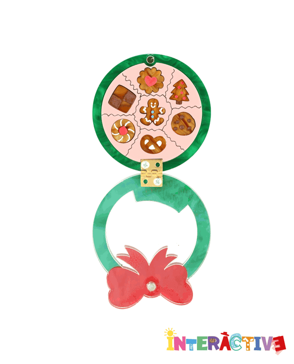 Packed Christmas Delights Brooch -Interactive-