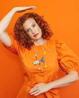 Patchy the Pumpkin Patch Scarecrow Mannequin Necklace -Interactive-