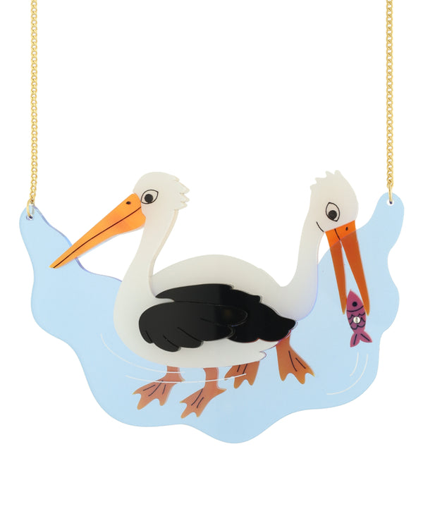 Pelican Feeding Time! necklace