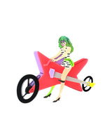 Pizzazz On Her Guitar Bike Brooch