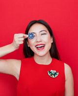 Place Your Poker Bets Brooch -flocked-