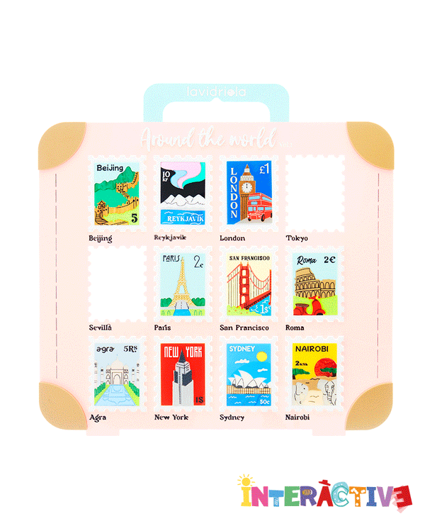 Premium Suitcase Exhibitor Stamps Around The World Full Collection