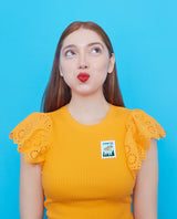 Puffer Fish Fugu Stamp brooch