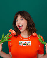 Purple Iris Stamp Brooch